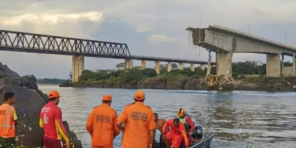 Risco de desabamento suspende buscas na ponte entre o MA e TO