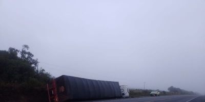 Motorista morre após caminhão sair da pista na BR-392, no Sul do RS