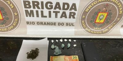 Homem é preso em flagrante com maconha e cocaína em Camaquã