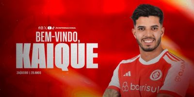 Inter anuncia a contratação do zagueiro Kaique Rocha, de 23 anos