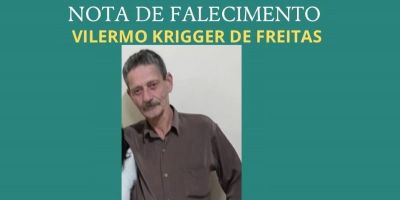 OBITUÁRIO: Nota de Falecimento Vilermo Krigger de Freitas, de 64 anos