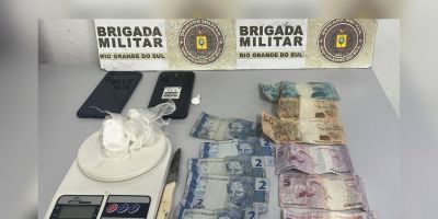 Jovem casal é preso por tráfico de drogas e receptação em São Lourenço do Sul