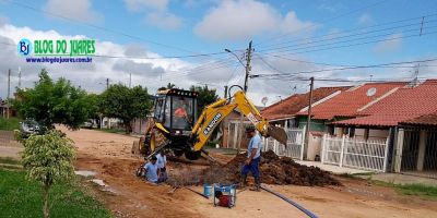Rompimento de rede da Corsan deixa 7 bairros sem água em Camaquã nesta quinta