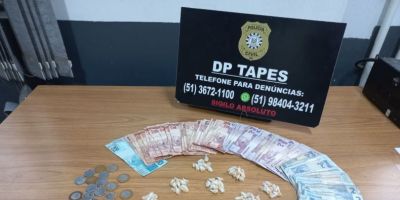 Mais de 100 pedras de crack são apreendidas em Tapes
