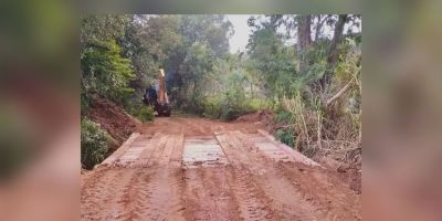 Prefeitura de Camaquã conclui construção de nova ponte na localidade de Vista Alegre