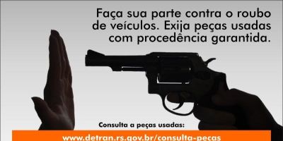 Campanha do Detran convida a colaborar contra o roubo de veículos