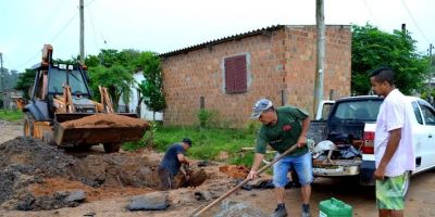 Secretaria de Infraestrutura realiza manutenção no bairro Cônego Luiz Walter Hanquet