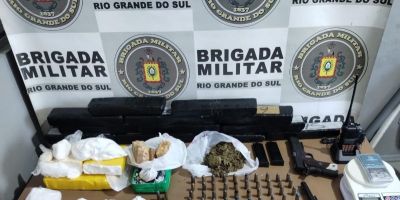 Homem é preso com maconha, cocaína e crack em Pelotas