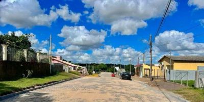 Concluídas as obras de calçamento da Rua Vitoriano José Centeno, no bairro Carvalho Bastos, em Camaquã