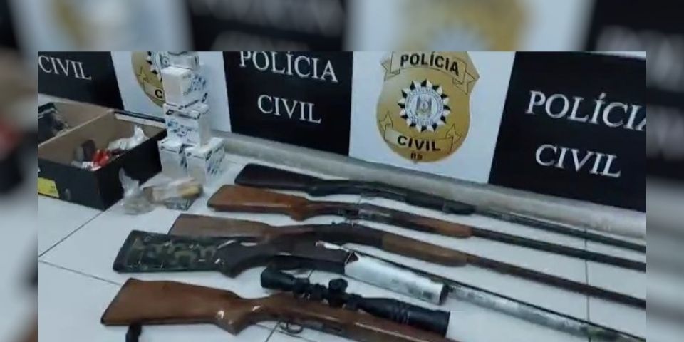 Espingardas e carabina são apreendidas em investigação sobre caso de violência doméstica em São Lourenço do Sul