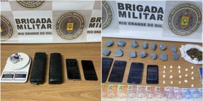 BM apreende mais de 1 kg de drogas nesse domingo em Camaquã