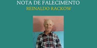 OBITUÁRIO: Nota de Falecimento de Reinaldo Rackow, de 85 anos