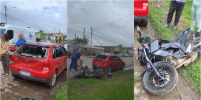 Motociclista fica ferida após bater contra traseira de carro estacionado em Camaquã