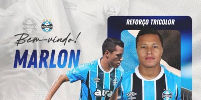 Grêmio anuncia a contratação do lateral-esquerdo Marlon, ex-Cruzeiro