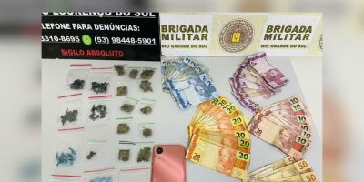 Casal é preso por tráfico de drogas em São Lourenço do Sul