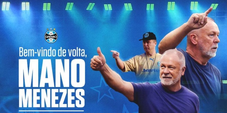 Mano Menezes é anunciado como novo treinador do Grêmio