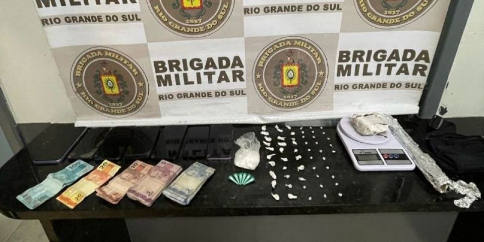 Acusado de tráfico é preso com crack, cocaína e maconha em Camaquã