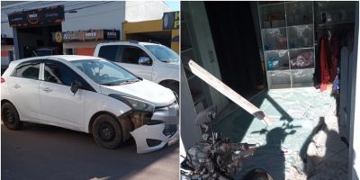 Acidente entre moto e carro é registrado em Camaquã
