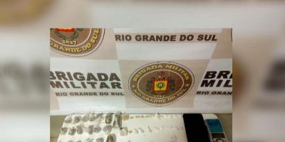Jovem de 19 anos é preso com crack, maconha e cocaína em Camaquã