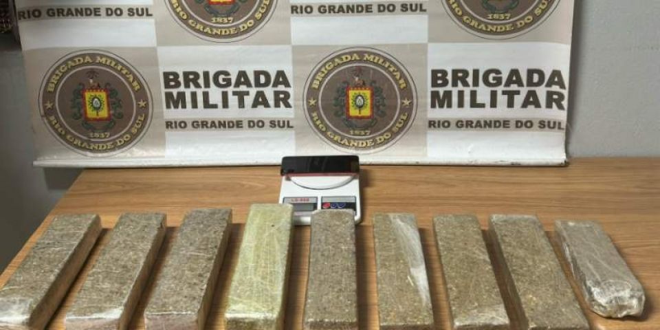 Tráfico de drogas: homem é preso com mais de 7 kg de maconha em Tapes