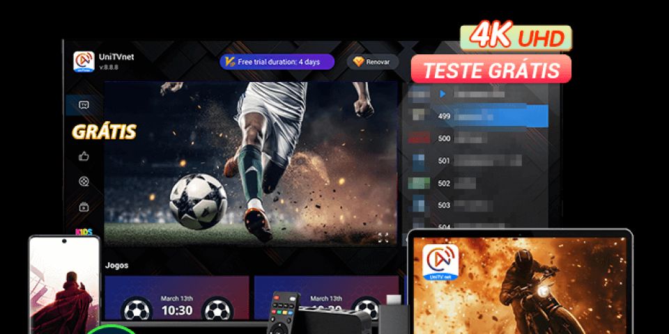 UniTV Net dá 7 dias grátis para o usuário experimentar antes de assinar