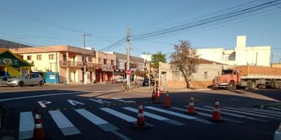 Revitalizações são realizadas em sinalizações de trânsito em Camaquã