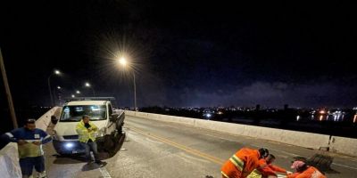 Obra na Ponte sobre o Canal São Gonçalo é concluída com antecedência na BR-392