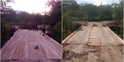 Ponte na Estrada da Granja Neto é reconstruída e liberada ao trânsito no interior de Camaquã