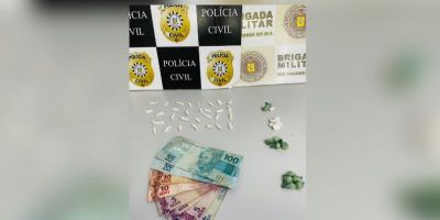 Jovem de 20 anos é preso por tráfico de drogas em São Lourenço do Sul