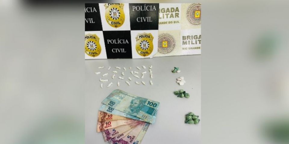 Jovem de 20 anos é preso por tráfico de drogas em São Lourenço do Sul