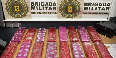 Brigada Militar apreende mais de 14 kg de droga em Sentinela do Sul