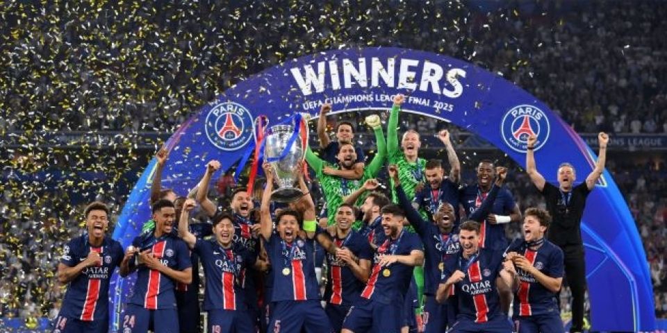 PSG goleia a Inter de Milão por 5 a 0 e vence a Champions League