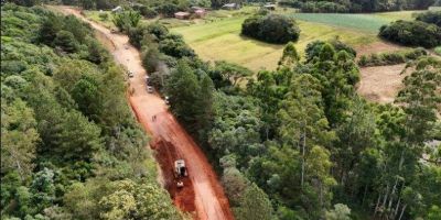 Seguem as obras de pavimentação no acesso a Barão do Triunfo pela ERS-711