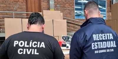 Operação conjunta apreende mais de 30 mil pares de tênis falsificados no RS