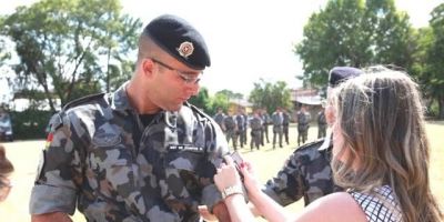 Policial militar é promovido em Porto Alegre por ato de bravura em Cristal