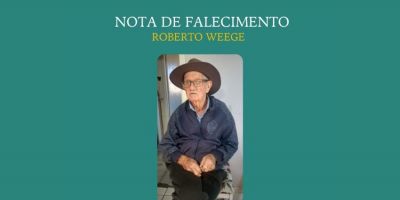 OBITUÁRIO: Nota de Falecimento de Roberto Weege, de 96 anos