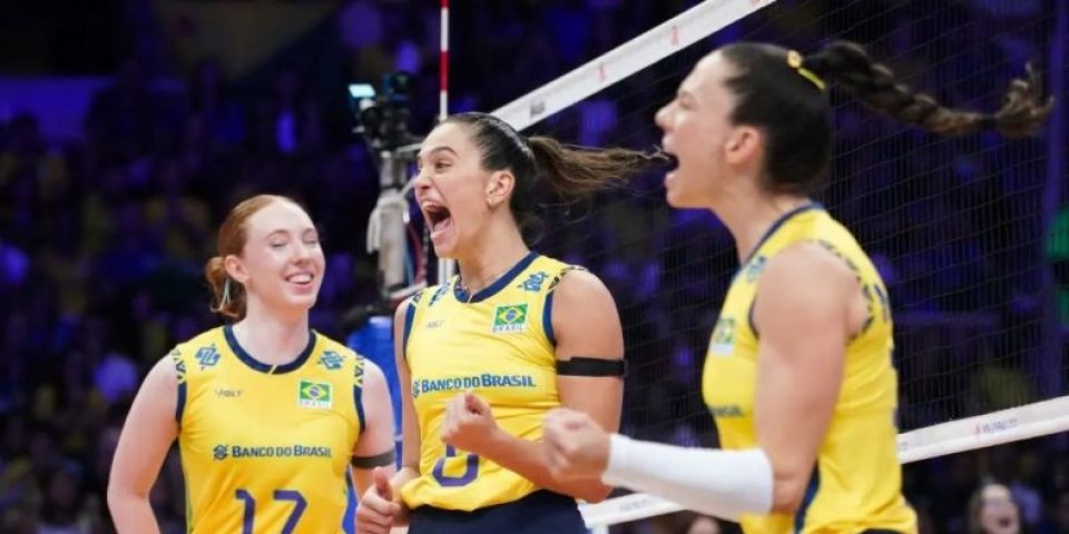 Brasil sofre, mas vence a Alemanha na Liga das Nações de vôlei