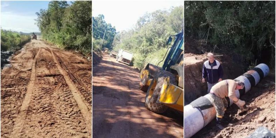 Prefeitura de Camaquã realiza melhorias em estradas do interior
