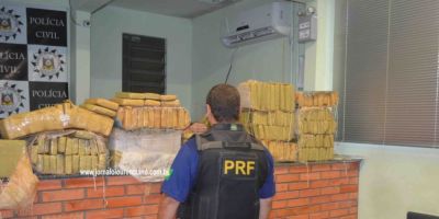 PRF de Camaquã apreende mais de 200kg de maconha em São Lourenço do Sul