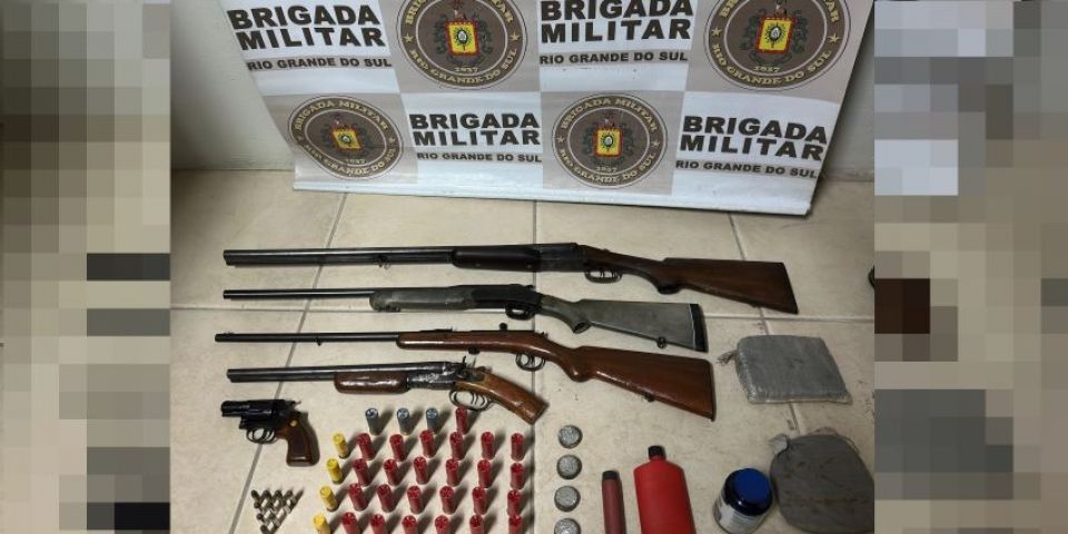 Homem é preso com diversas armas e munições em Cristal