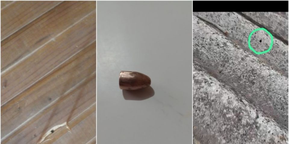 Bala perdida perfura teto de residência no bairro Olaria, em Camaquã