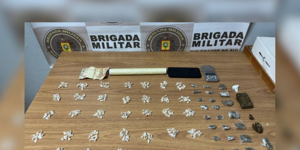 Jovem de 16 anos é apreendido com 339 pedras de crack em Tapes