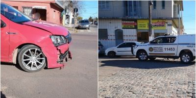 Colisão entre dois carros é registrada no centro de Camaquã
