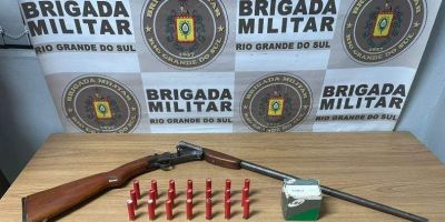 Homem de 55 anos é preso por posse irregular de arma de fogo em Amaral Ferrador