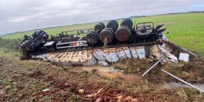 Motorista fica ferido após saída de pista na BR-116 entre Camaquã e Cristal
