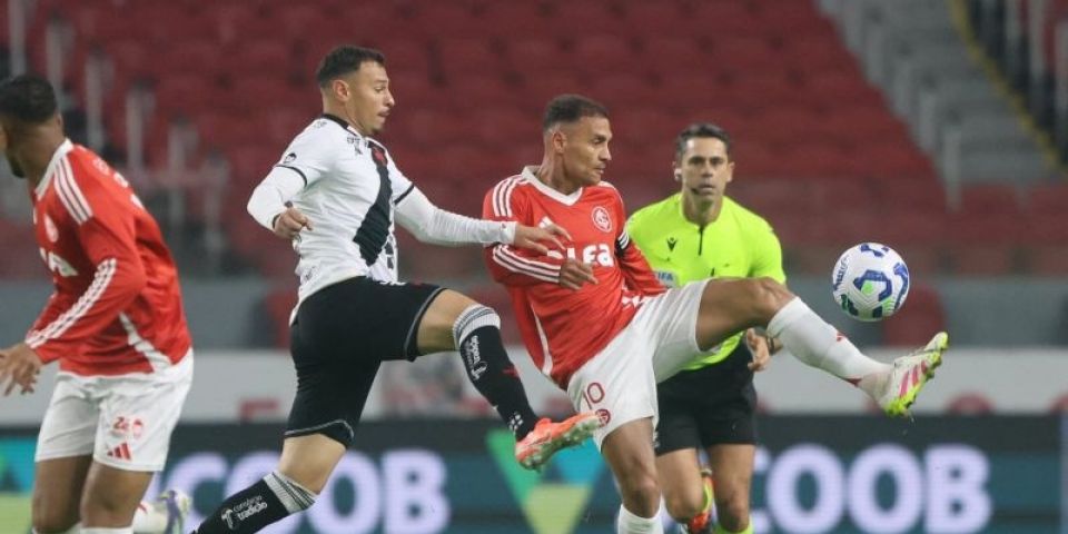 Inter marca no fim e empata com o Vasco no Beira-Rio