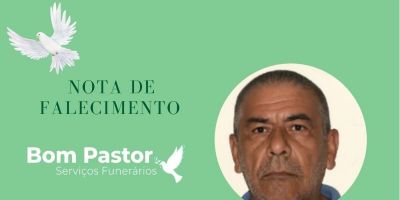 OBITUÁRIO: Nota de Falecimento de Valcir Rodrigues, de 66 anos