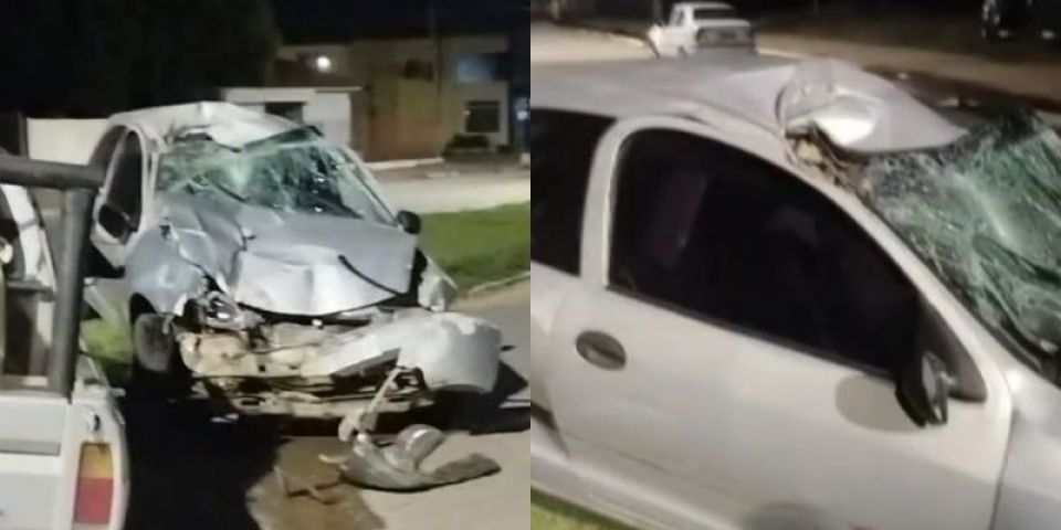 Colisão entre carro e caminhonete é registrada na Faixinha, em Camaquã