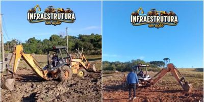 Prefeitura de Camaquã realiza serviços de drenagem na área urbana e rural