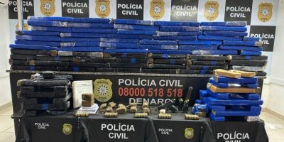 Mais de 100 kg de drogas são apreendidos em São Leopoldo